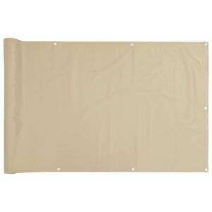 vidaXL Paravento da Balcone in Tessuto Oxford 75x400 cm Beige