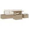 vidaXL Set Divano da Giardino 6 pz Beige polyrattan