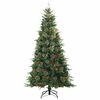 vidaXL Albero di Natale Artificiale con Rami Pieghevoli Verde 240 cm