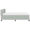vidaXL Letto a molle con materasso Grigio chiaro 190 x 140 cm Velluto