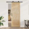 vidaXL Porta scorrevole ORKDAL Marrone 83 x 232 cm Pino massello