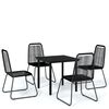 vidaXL Set Mobili da Pranzo per Giardino 5 pz Nero