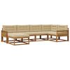 vidaXL Set di divani da esterno 6 pz Naturale e Beige