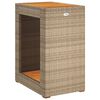 vidaXL Tavolino da Giardino Piano Legno Beige 60x40x75 cm Polyrattan