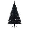 vidaXL Albero di Natale artificiale con luci integrate Nero 180 cm PVC