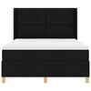 vidaXL Letto a Molle con materasso Nero 140 x 200 cm Tessuto