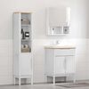 vidaXL Set di mobili per il bagno con lo scaffale FLORO 2 pcs Bianco