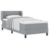 vidaXL Letto a molle con testiera Grigio chiaro 90 x 200 cm Tessuto