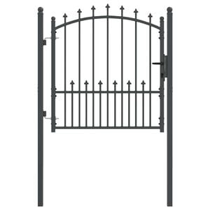 vidaXL Cancello della recinzione con punte EMMEN 104 x 97 cm