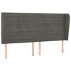vidaXL Testiera ad Orecchio GrigioScuro 183x23x118/128cm in Velluto