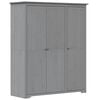 vidaXL Armadio BODO 146x53,5x173 cm in Legno Massello di Pino Grigio