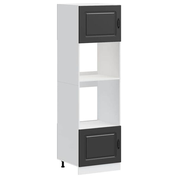 vidaXL Armadi Forno 2 pz Kalmar Neri in Legno Multistrato