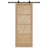 vidaXL Porta scorrevole ORKDAL Marrone 83 x 211 cm Pino massello