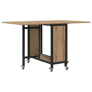 vidaXL Tavolo da pranzo pieghevole con ruote 130 x 80 x 76,5 cm