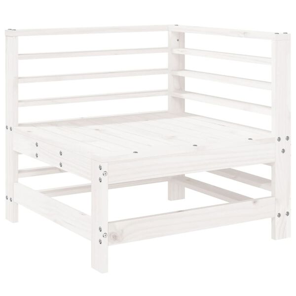 vidaXL Set Salotto da Giardino 9 pz Bianco in Legno Massello di Pino