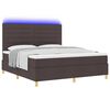 vidaXL Letto a Sorgente LED Marrone Scuro 180 x 200 cm Tessuto