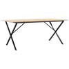 vidaXL Tavolo da Pranzo Telaio a X 180x90x75 cm Legno Pino e Acciaio