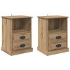 vidaXL Armadio da Notte 2 pz Rovere artigianale 36 x 43 x 60 cm