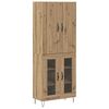 vidaXL Credenza 2 pcs Rovere artigianale 69,5 x 34 x 180 cm