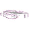 vidaXL Letto senza Materasso 90x190 cm in Legno Massello di Pino