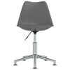vidaXL Sedie da Pranzo Girevoli 2 pz Grigie in Similpelle