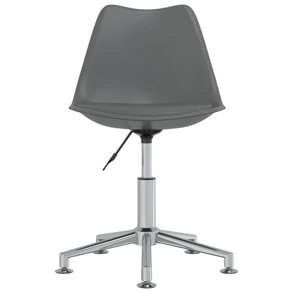 vidaXL Sedie da Pranzo Girevoli 2 pz Grigie in Similpelle