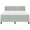 vidaXL Letto a molle con materasso Grigio chiaro 140 x 200 cm Velluto