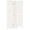 vidaXL Divisorio Ambienti 3Pannelli Bianco Legno Massello di Paulownia