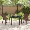 vidaXL Set da Pranzo per Giardino 3 pcs Marrone e Nero