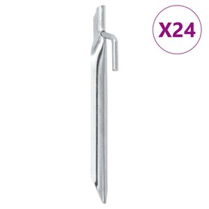 vidaXL Picchetti Tenda 24pz a Forma di V 17 cm &Oslash;20 mm Acciaio Zincato