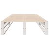 vidaXL Giroletto senza Materasso Bianco 100x200 cm Legno Massello Pino