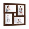 vidaXL Cornice Multipla per 4 Foto 13x18cm Marrone Scuro in MDF