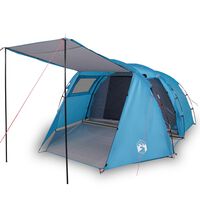 vidaXL Tenda da Campeggio 4 Persone Blu 420x260x153 cm Taffetà 185T
