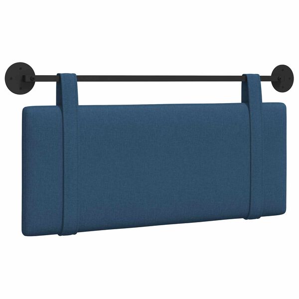 vidaXL Testata appesa Montaggio a parete Blu 110 x 55 x 5 cm Tessuto