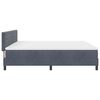 vidaXL Letto a molle con materasso Grigio scuro 200 x 200 cm Velluto