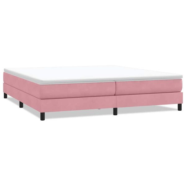 vidaXL Letto a Molle senza Materasso Rosa 200x210 cm in Velluto