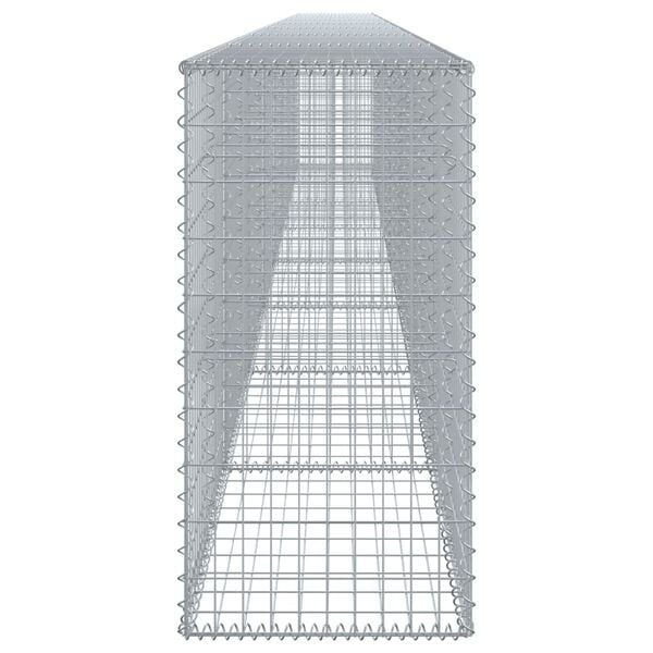 vidaXL Cesto Gabbione con Copertura 800x50x100 cm Ferro Zincato