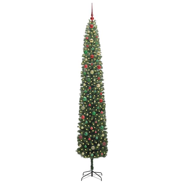 vidaXL Albero di Natale artificiale con 300 LED Verde 300 cm