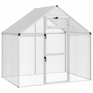 vidaXL Gabbia per uccelli Argento 181,5 x 112 x 173,5 cm