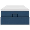 vidaXL Struttura Letto Pouf con Materasso Blu 80x200 cm in Tessuto