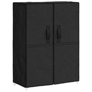 vidaXL Scarpiera Nera 60x28x90 cm Tessuto