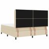 vidaXL Letto a molle con materasso Crema 180 x 200 cm Tessuto