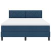 vidaXL Letto a molle con materasso Blu 140 x 200 cm Tessuto