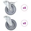 vidaXL Ruote Girevoli con Foro per Bullone 16 pz 100 mm