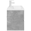 vidaXL Set Mobili da Bagno 2 pz Grigio Cemento in Legno Multistrato