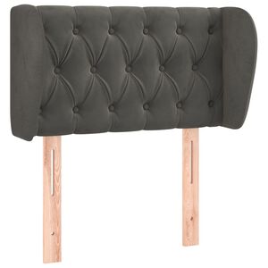 vidaXL Testiera ad Orecchio Grigio Scuro 83x23x78/88 cm in Velluto