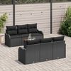 vidaXL Set Divano da Giardino 7 pcs Nero