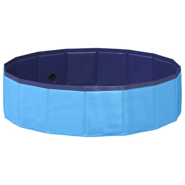 vidaXL Piscina Pieghevole per Cani Blu 80 x 80 x 20 cm PVC