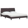 vidaXL Letto con Materasso Marrone Scuro 160x200cm Tessuto
