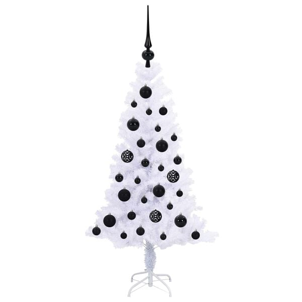 vidaXL Albero di Natale artificiale Bianco 120 cm PVC e Acciaio